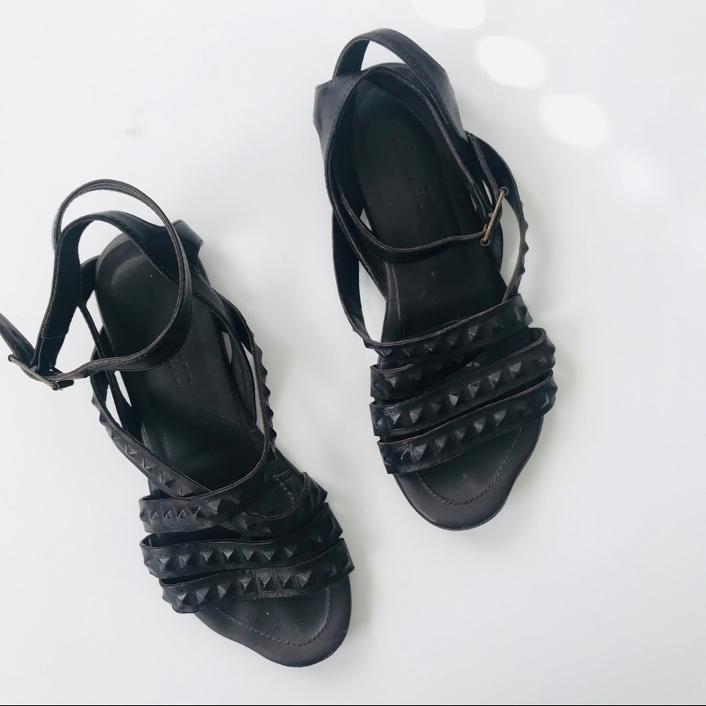 Elisanero black studded gladiator boho sandals - Picture 1 of 7
